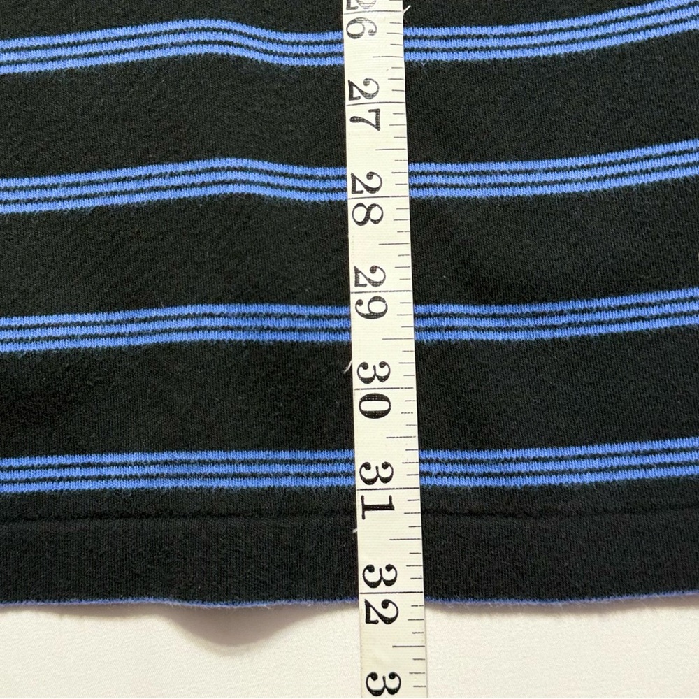 * SOLD * Polo by Ralph Lauren Men's Polo Size L Shirt Black & Blue Stripes - Picture 7 of 8